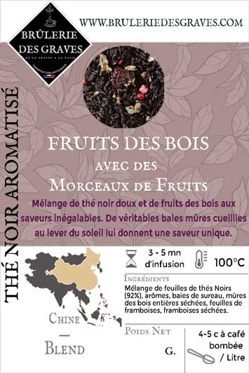 Thé Noir Blend Aromatisé - Fruits des Bois