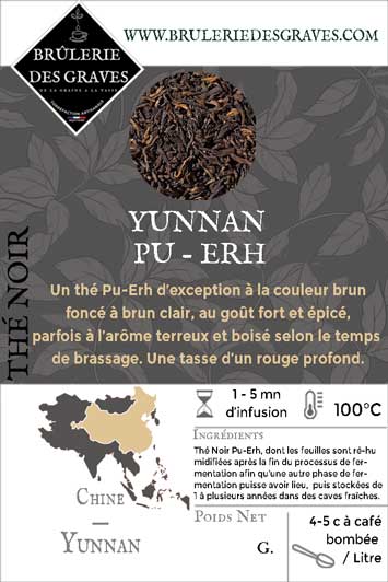 Thé Noir de Chine - Yunnan Pu-Erh