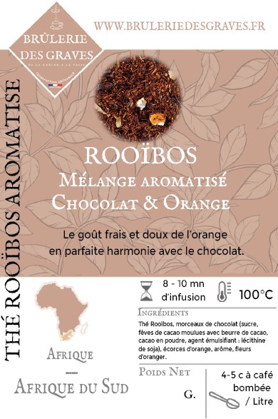 Rooïbos Blend Aromatisé - Chocolat Orange