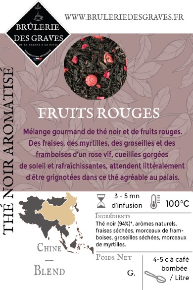 Thé Noir Blend Aromatisé - Fruits Rouges