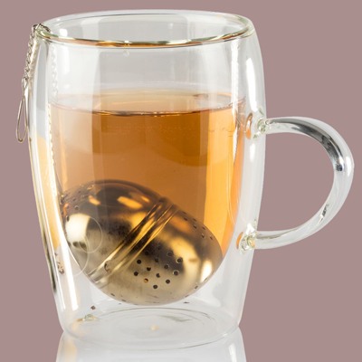 Œuf à thé Teatime ovale avec base