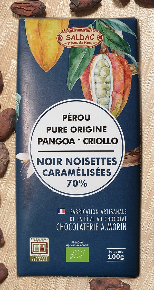 Tablette de chocolat noir et Noisettes Grillées - 100g